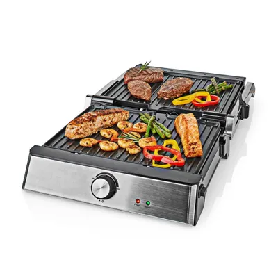 Zdjęcie produktu dla Grill kontaktowy | 2000 W | 29 x 23 cm | Regulowana kontrola temperatury | Tworzywo sztuczne/stal nierdzewna