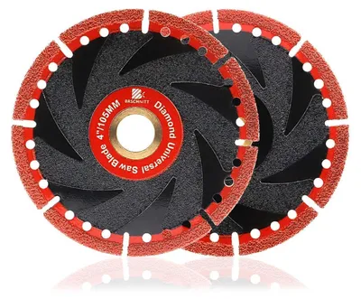 Immagine prodotto di Disco diamantato da 105 mm per taglio di armature in acciaio, angolari, acciaio inossidabile e cemento (2 pezzi)