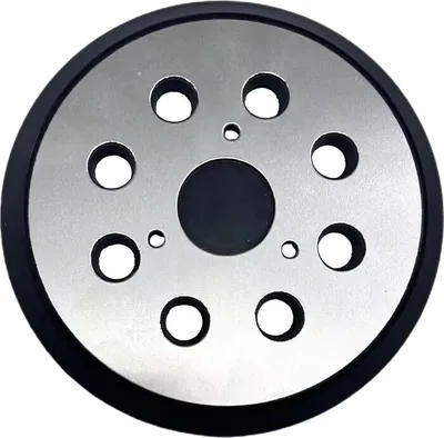 Produktbild von Trade-Shop Klett Schleifteller Haftteller 125mm mit Metall-Rückseite ersetzt Makita 743081-8 743051-7, Hitachi 324-209, DeWalt 151281-08 DW4388