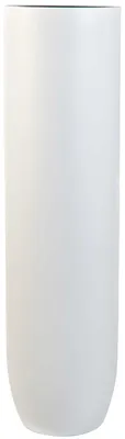 Produktbild von VIVANNO Bodenvase Fiberglas SOLERIO Rund, Weiß matt - 33x120 cm