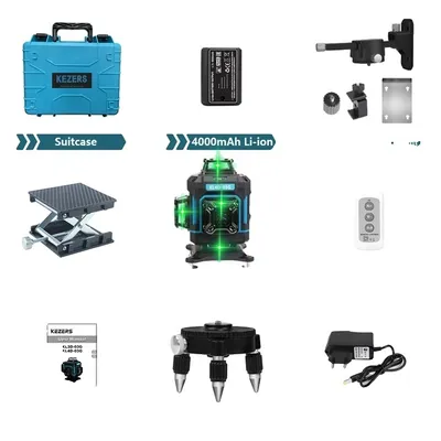 Image de Niveau laser, 360 lignes vertes, auto-nivelant, KL4D-03G