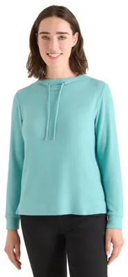 Productafbeelding van Cecil Cosy Melange, langarmshirt, schuimblauw gemêleerd, maat XXL