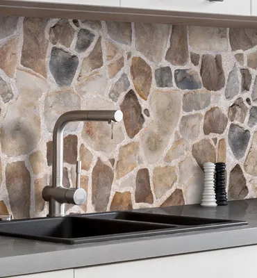 Produktbild von Küchenrückwand selbstklebend Mauer Natursteine Spritzschutz Folie 180 x 60cm