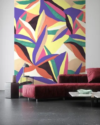 Produktbild von NEWROOM Tapete Bunt Vliestapete Blumen - Wandbild Modern   Blätter  Tapete Floral