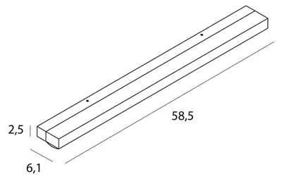 Obrázek produktu pro Lineární LED nástěnné svítidlo TRIO, chromované, 7 W, teplá barva světla 363 lm, kov, rozměry: 2,5 × 58,5 × 6,1 cm, IP44, Maxlight