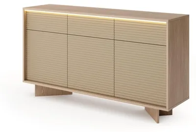 Productafbeelding van FURNLUX Kommode, halfbeige, 154 cm / Hoofdkleur: Beige / Afmetingen: 154 x 85 x 40 cm