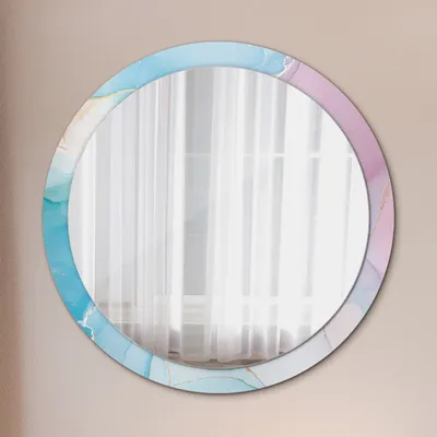 Produktbild von Spiegel - Mirror zum Wandspiegel Schlafzimmer – Schminkspiegel- modern marmor textur- Ø100cm