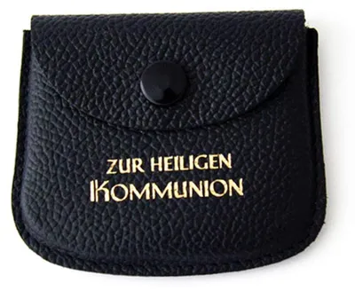 Zdjęcie produktu dla Etui na różaniec z cielęcej skóry z tekstem - Czarny