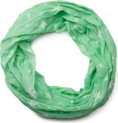 Produktbild von styleBREAKER seidiger Sterne Muster Loop Schlauchschal, Crash and Crinkle, Tuch, Uni 01016093