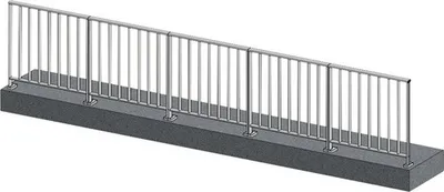 Produktbild von Pertura Geländerset Triton Aluminium taupe Bodenmontage 5 m