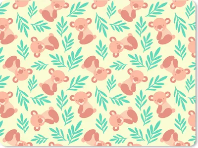Produktbild von MuchoWow® Mauspad Mousepad Dschungel - Muster - Koala - Tier 23x19 cm - Mousepads - Maus Mat - Pad - Mausunterlage - Schreibtischunterlage - Mauspad