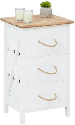Produktbild von Vintage Nachtschrank mit drei großen Schubladen