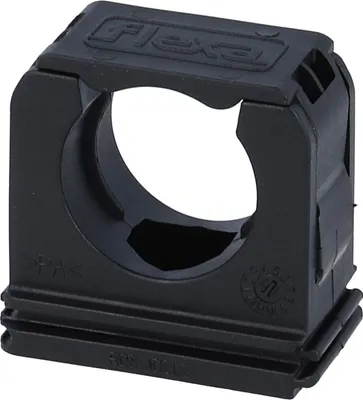 Produktbild von FLEXA FSHB 101 Schlauchhalter mit Deckel für Schlauch-Außendurchmesser 10,0mm für Wellschlauch AD 10.0mm - 1 Stück