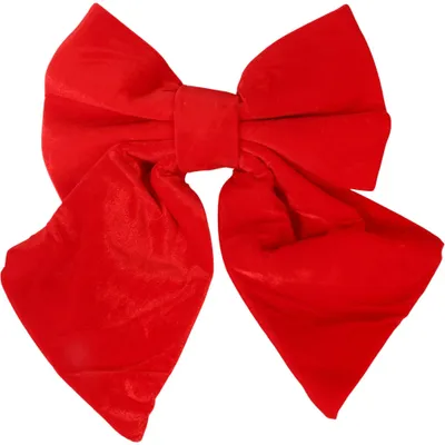 Imagen del producto de Lazo grande de terciopelo rojo, 60 cm, para Navidad