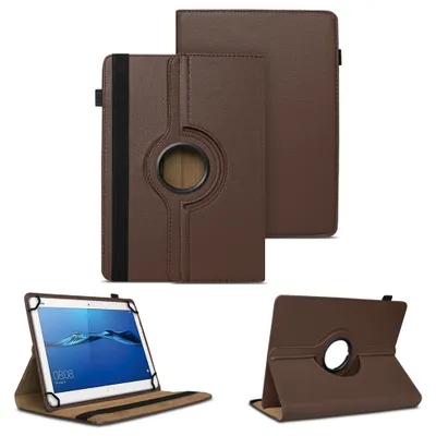 Produktbild von Tablet Hülle für Huawei MediaPad T1 T2 T3 T5 10 360° Drehbar Case Cover SchutzFarben:Braun