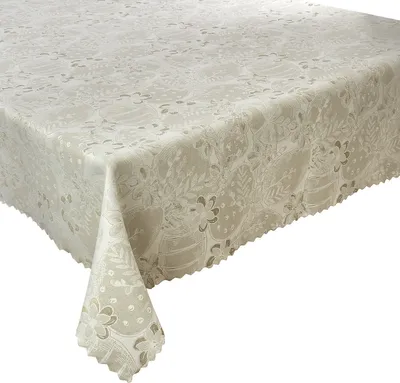 Produktbild von Zweiseitige Fleckabweisende Z-3440 Tischdecke Ostern Beige Ostereier 80x80 cm