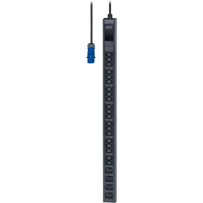 Produktbild von APC Easy Rack PDU, Basic, Null HE, 1-phasig, 3.7kW, 230V, 16A, 20 C13 und 4 C19 Ausgänge, IEC60309 2P+E Eingang, Standard, 0U, Einphasig, Senkrecht, Aluminium, Schwarz