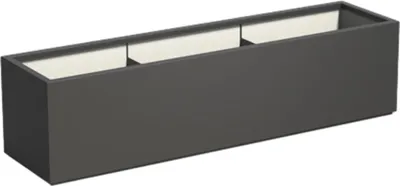 Produktbild von Adezz Pflanzgefäß Carrez mit Boden Fiberglas Pflanzkübel Blumenkübel schwarz