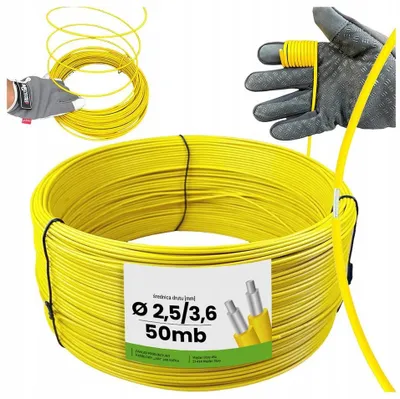 Produktbild von Spanndraht Zaundraht zum Garten/Obstgarten/Bau Gelb Farbe OC PCV 3,6 L-50m