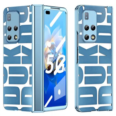 Obrázek produktu pro Pouzdro pro Huawei Mate X2, galvanizované průhledné pouzdro s ochranou displeje a pantu modré