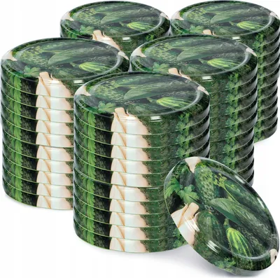 Obrázek produktu pro KADAX sada kovových zavařovacích víček "Virbo", se 6 nacvakávacími zuby, okurka 2, 82 mm, 50 kusů