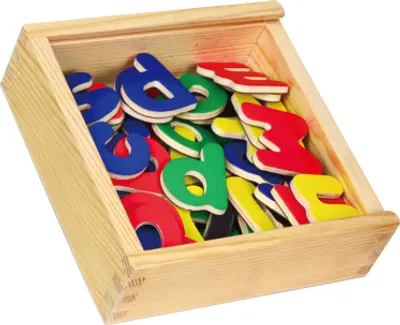 Obrázek produktu pro Dřevěné magnety na písmena 52 kusů