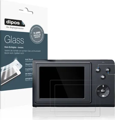 Produktbild von 2x Schutzfolie für Wolfang WDC01 - Anti-Shock 9H Folie dipos Glass Kunststoffglas