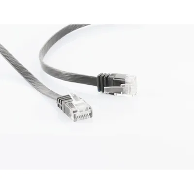 Produktbild von Patchkabel-Flachkabel U/UTP cat. 6 slim sw 15m