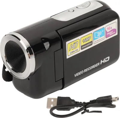 Obrázok produktu pre Videokamera 2-palcový displej 1080p HD 16x zoom 16MP Jednoduché ovládanie Prenosná ručná detská digitálna videokamera na darček
