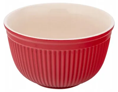 Produktbild von Keramik Salatschüssel rot 22 cm 2,5 L – ofenfest, mikrowellengeeignet, spülmaschinenfest