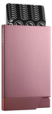Produktbild von Kartenetui Damen Metall Pop Up Kreditkartenetui Herren RFID Blocker Kartenhülle Slim Geldbörse für 5-8 Karten, Roségold
