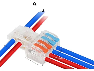 Imagen del producto de Conexiones eléctricas, diseño con terminales de tornillo, soporte para bajo voltaje, cable T24C, calibre AWG 14-10, 5 unidades