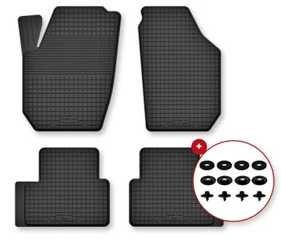 Produktbild von Gummi-Fußmatten für Volvo S80 II 2010-2017 (Limousine) – 4-tlg, Schwarz, Semi-Universal, angepasst – Wielganizator Semi-Universal