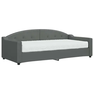 Produktbild von vidaXL Tagesbett mit Matratze Dunkelgrau 90x200 cm Stoff