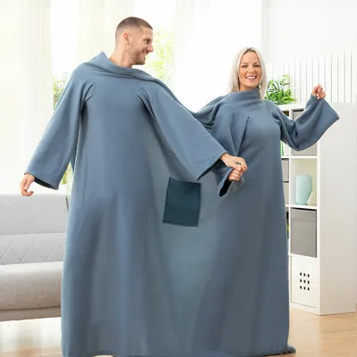 Image de InnovaGoods Doppelt Sleeved Decke mit Central Pocket Doublanket