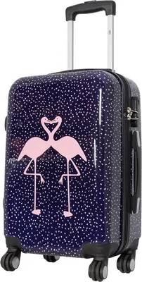 Produktbild von Kleiner Handgepäck 35 Li Reisekoffer Flamingo Vogel Motiv Koffer 55 cm Bowatex