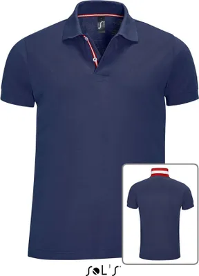 Produktbild von SOLs 00576 | Herren Polo Shirt Patriot / 100% ringgesponnene Baumwolle - Farbe: French Navy/Red/White/Red - Größe: S