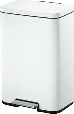 Produktbild von EKO - Madison Treteimer 50 Liter - Stainless Steel Plastic  - Matt Weiß
