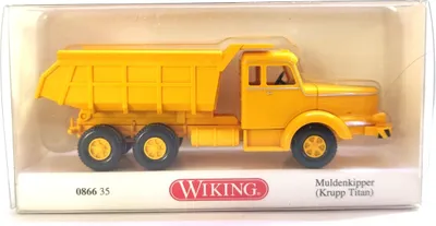 Produktbild von Wiking Muldenkipper (Krupp Titan), Kipper-Modell, Vormontiert, 1:87, Muldenkipper (Krupp Titan), Unisex, 1 Stück(e)