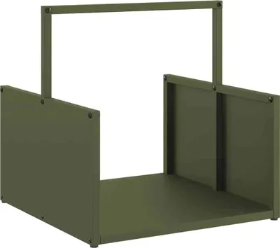 Obrázek produktu pro vidaXL Stojan na palivové dřevo olivově zelený 40x40x40 cm Ocel válcovaná za studena
