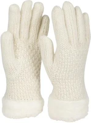 Produktbild von styleBREAKER Damen warme Winter Handschuhe mit Perlmuster und Fleece, Thermo Strickhandschuhe, Fingerhandschuhe 09010032
