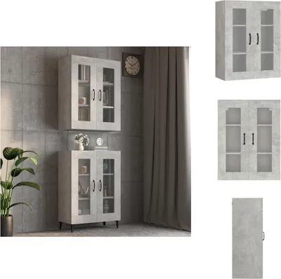 Obrázek produktu pro vidaXL Nástěnná skříňka betonová šedá 69,5x34x90 cm - Příborníky
