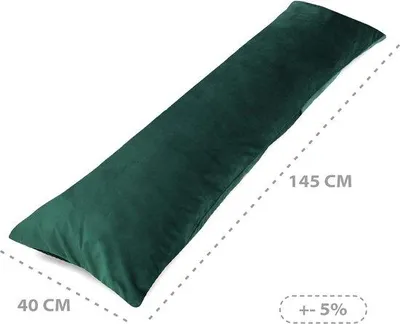 Obrázek produktu pro Polštář Unyqoos® pro spánek na boku, rozměry 40 x 145 cm – dlouhý polštář pro maximální pohodlí, potah z měkkého sametu (polyester), výplň z polyesteru, ručně vyrobený v EU, lze prát na 30°C