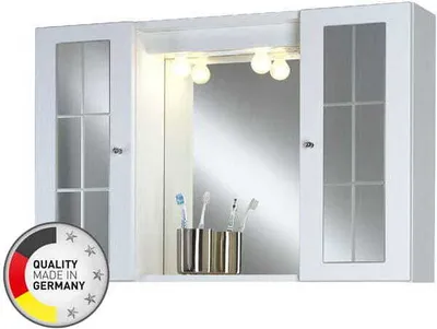 Produktbild von Spiegelschrank, moderner Badschrank, 90x58x16cm, MDF/Holz - Hohe Qualität