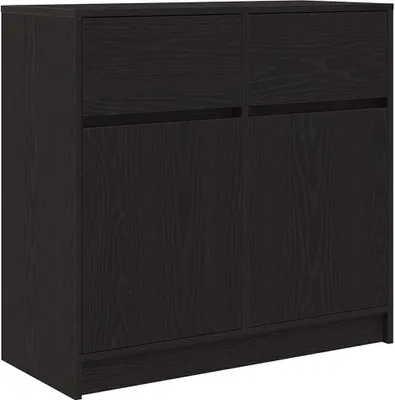 Obrázok produktu pre Komoda so zásuvkou, dub čierny 80x34x76 cm, kompozitné drevo