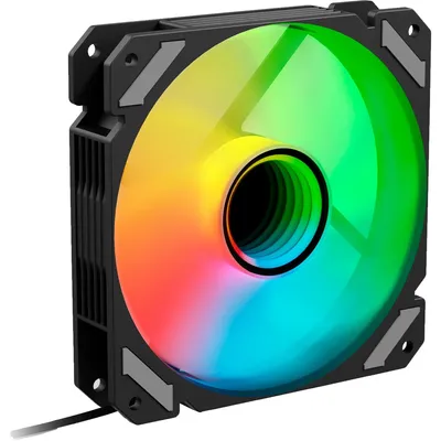 Zdjęcie produktu dla Sharkoon SHARK Mirror PWM RGB, Wentylator, 12 cm, 500 RPM, 1500 RPM, 99,52 m³/h, Czarny