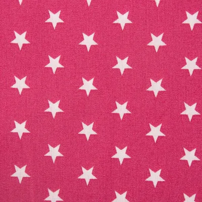 Produktbild von Baumwollstoff Meterware Sterne 1x1cm pink weiß 140cm