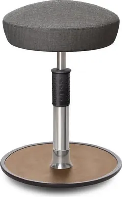 Produktbild von Sitz- Stehhocker Free Regular Hutsitz kvadrat Remix Salz&Pfeffer chr. /Natur.