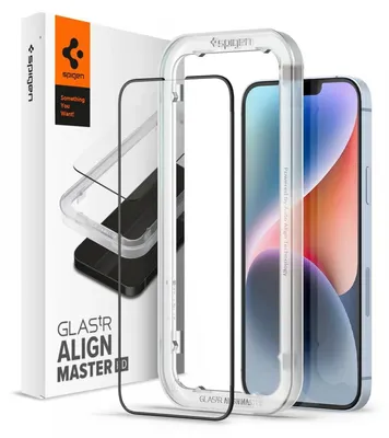 Obrázok produktu pre Spigen Glas.tR AlignMaster, Apple, iPhone 13 Pro / iPhone 13, Čierna, Priehľadná, 1 kusov