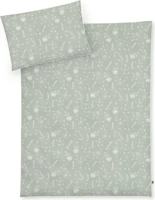 Produktbild von Baby-Bettwäsche - Grün- Beige - Baumwolle - 100 x 135 cm - mit Reißverschluss